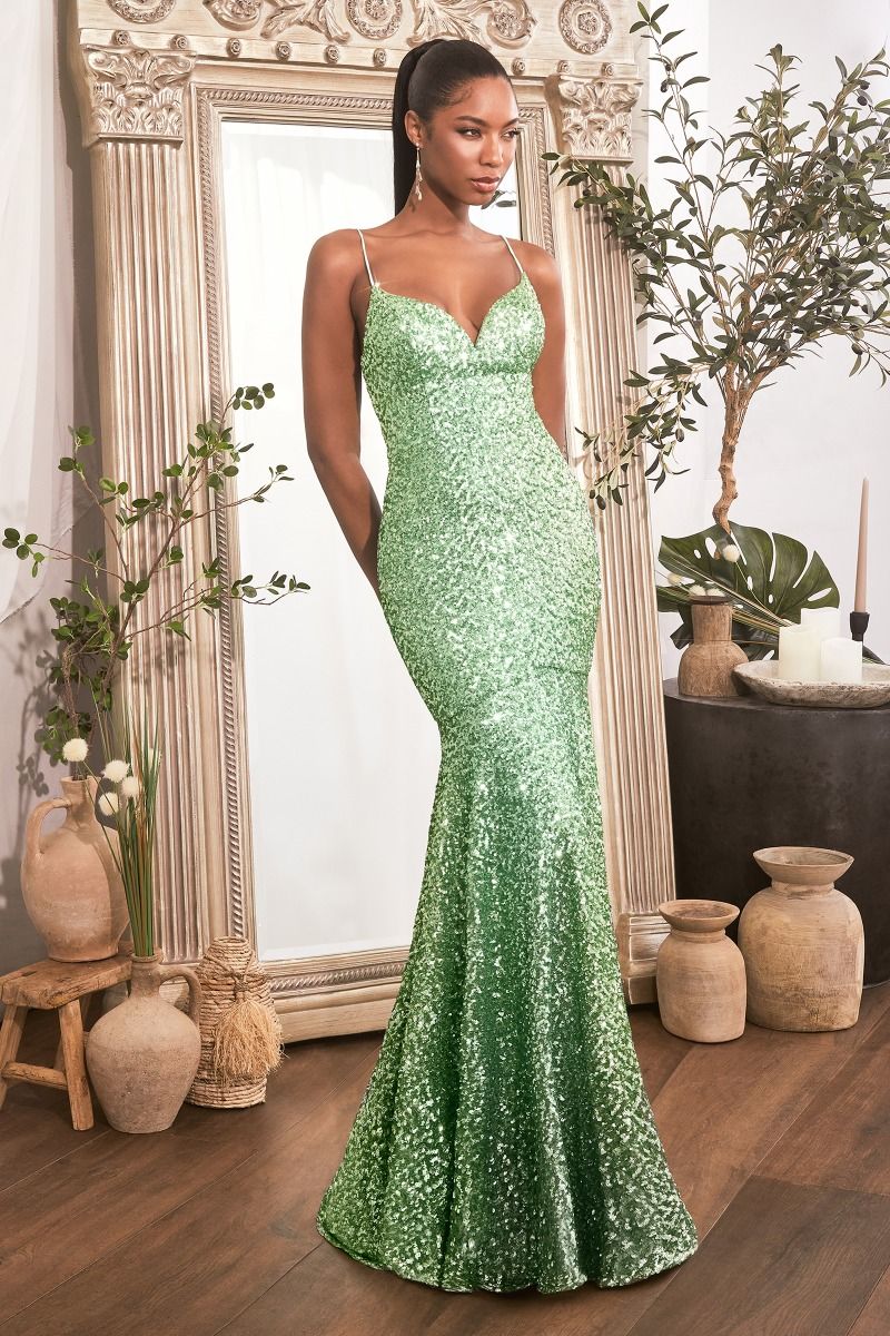 FITTED SEQUIN MERMAID GOWN CDCH066 - Image 43