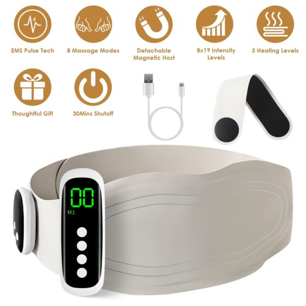 16022d64-a8b3-48fb-af3d-15fd3db5b1b3.jpg Cordless 2-in-1 EMS Back Massager & Heating Pad: Targeted Relief for Waist, Back & Cramps