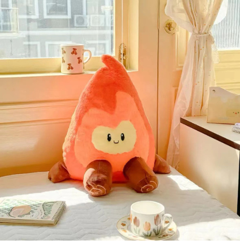 382a3378-8795-40a1-a2af-fbfc241ed5c7.jpg Cute Flame Lumbar Support Pillow: Plush Back Cushion & Decor Accent