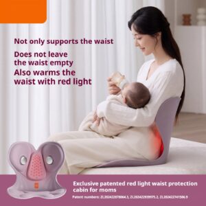 Red Light Therapy Lumbar Support Seat: Heated Vibration Back Massager