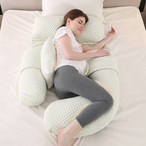 9a19bd23-67c8-40db-a461-ff51507c4aa4.jpg Full-Body Ergonomic Pregnancy Pillow: Ultimate Lumbar & Side Sleep Support